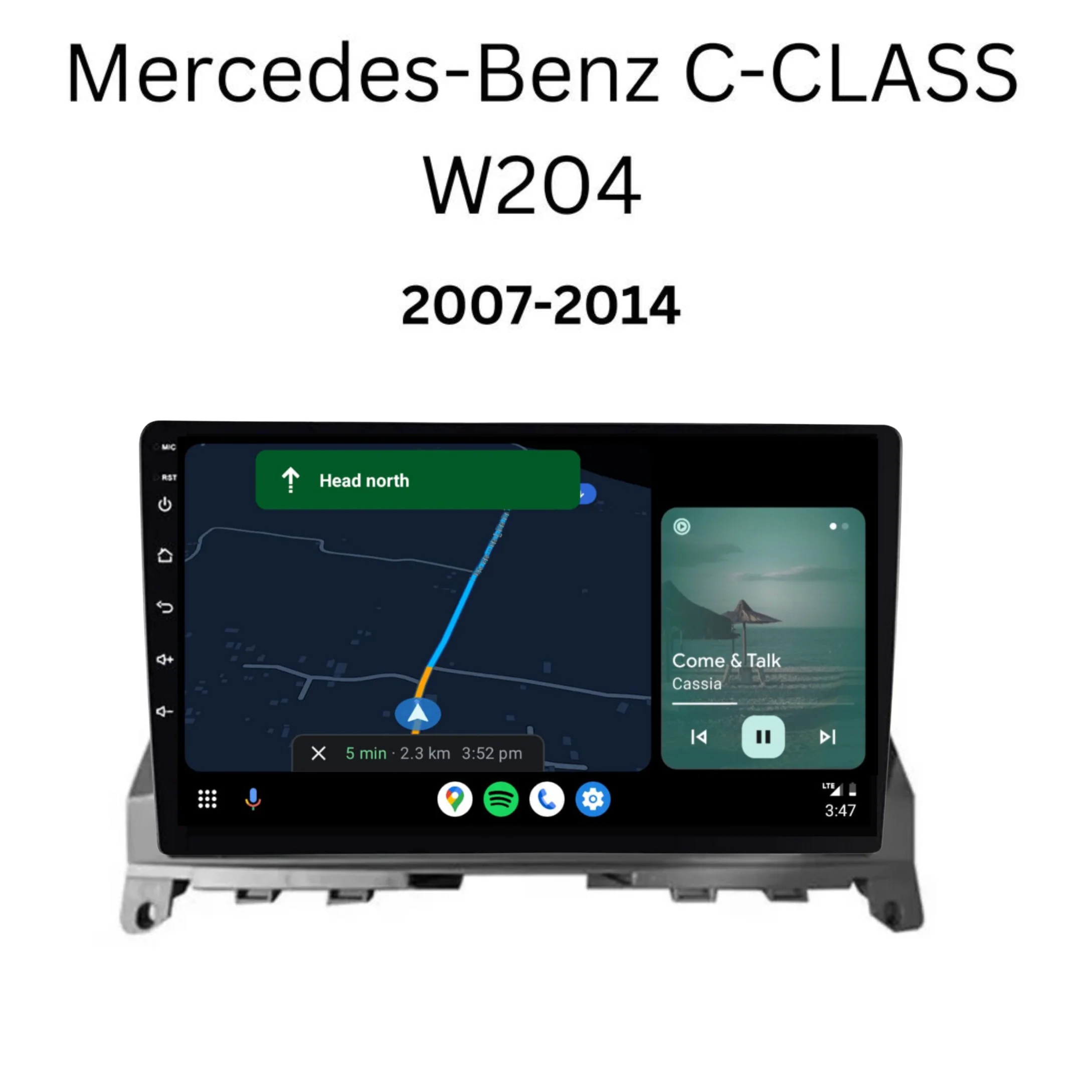 Benz C-Class / W204 (2006-2011) Plug & Play Head Unit Upgrade Kit: Car Radio with Wireless & Wired Apple CarPlay & Android Auto - Image 4