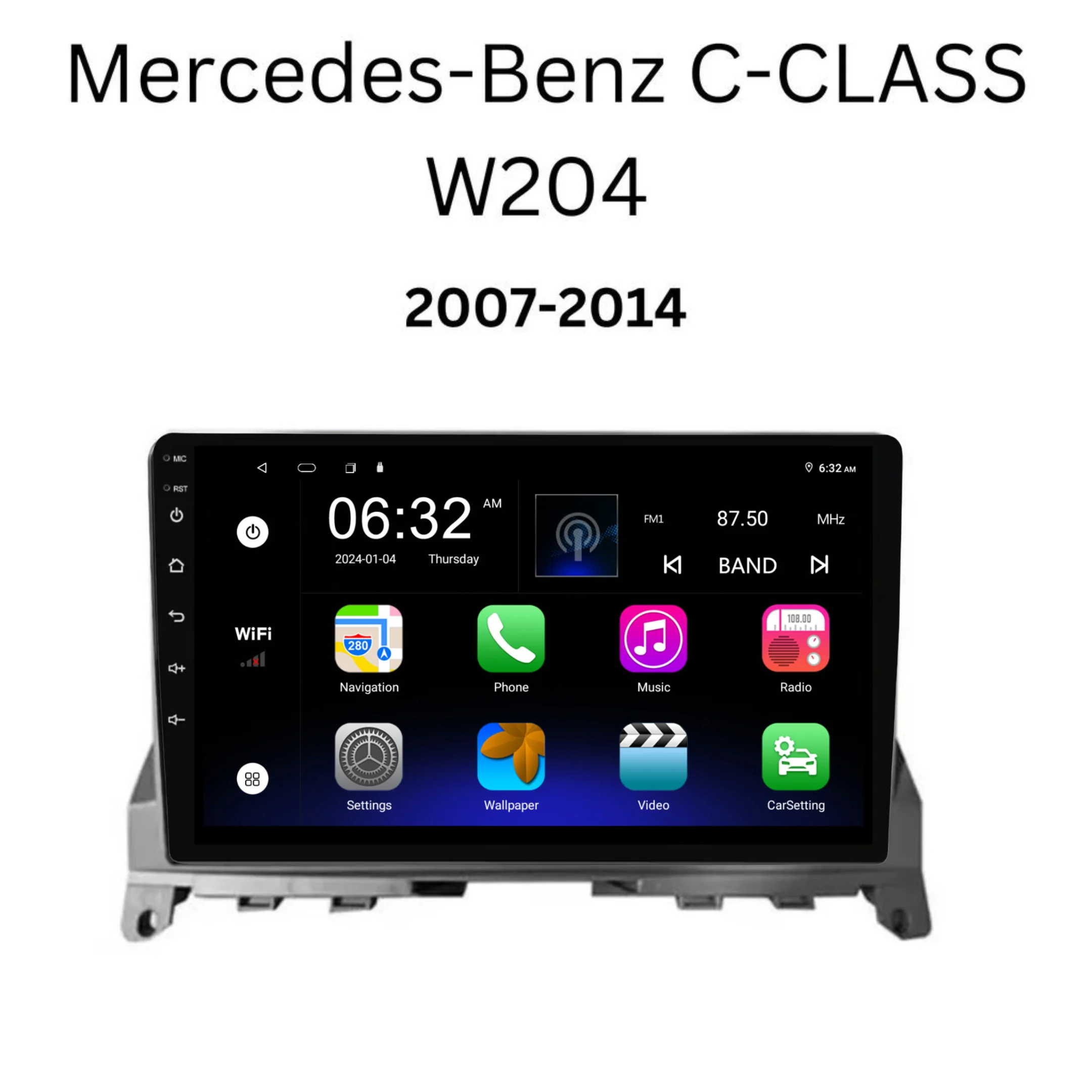 Benz C-Class / W204 (2006-2011) Plug & Play Head Unit Upgrade Kit: Car Radio with Wireless & Wired Apple CarPlay & Android Auto - Image 5