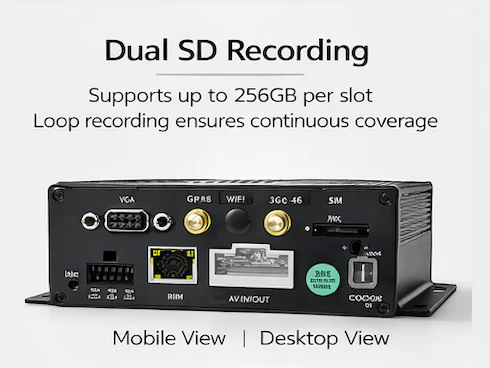 CJ INDUSTRIES 4-Channel (1080P HD) Truck Fleet Camera Monitoring System with DVR/GPS/4G and Storage - Image 7