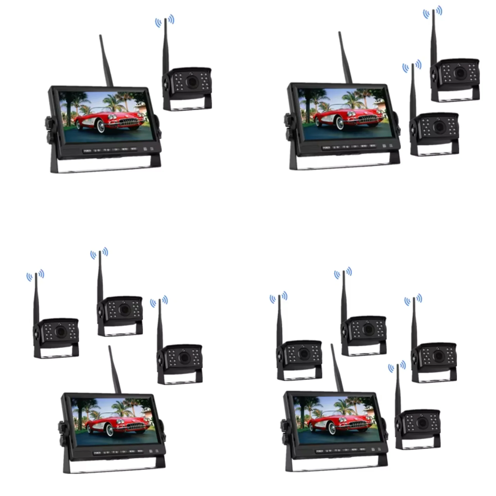 CJ INDUSTRIES 7” Wireless 4-Channel Reverse Camera & Monitor System for Trucks & Caravans - Image 4