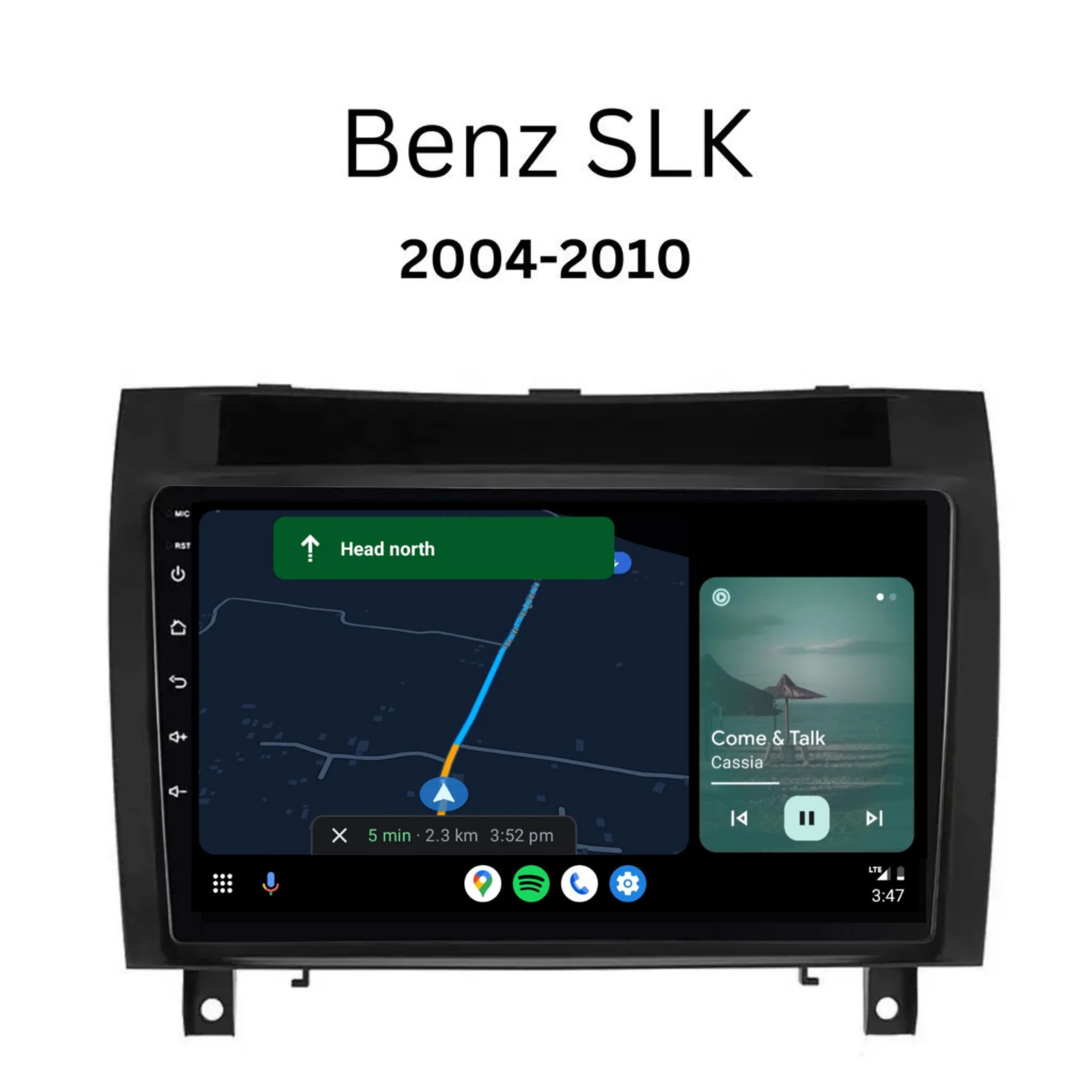 Mercedes Benz SLK (2004-2010) Plug & Play Head Unit Upgrade Kit: Car Radio with Wireless & Wired Apple CarPlay & Android Auto - Image 4
