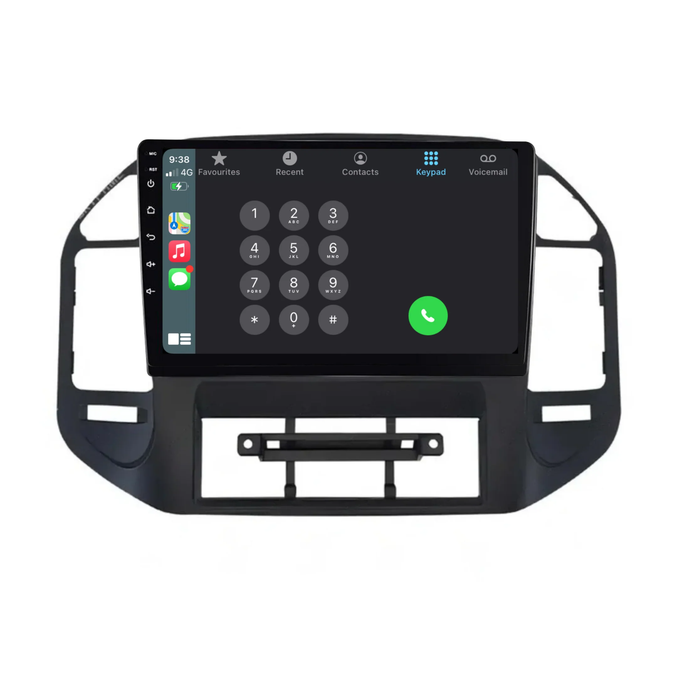 Mitsubishi Pajero V73 with cutout (2000-2006) Plug & Play Head Unit Upgrade Kit: Car Radio with Wireless & Wired Apple CarPlay & Android Auto - Image 3