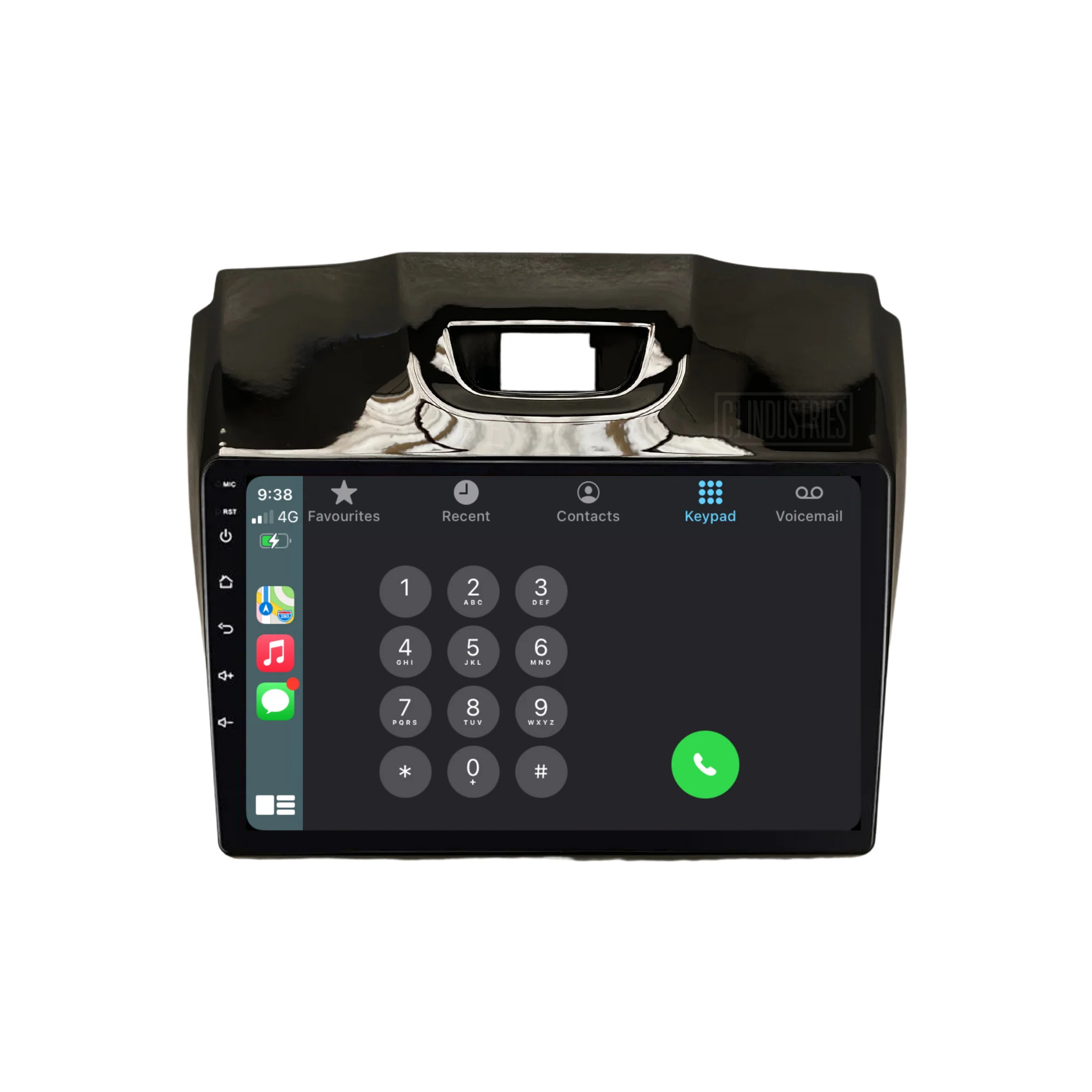 Holden Colorado GLOSS BLACK (2012-2016) Plug & Play Head Unit Upgrade Kit: Car Radio with Wireless & Wired Apple CarPlay & Android Auto (MyLink Compatible) - Image 3