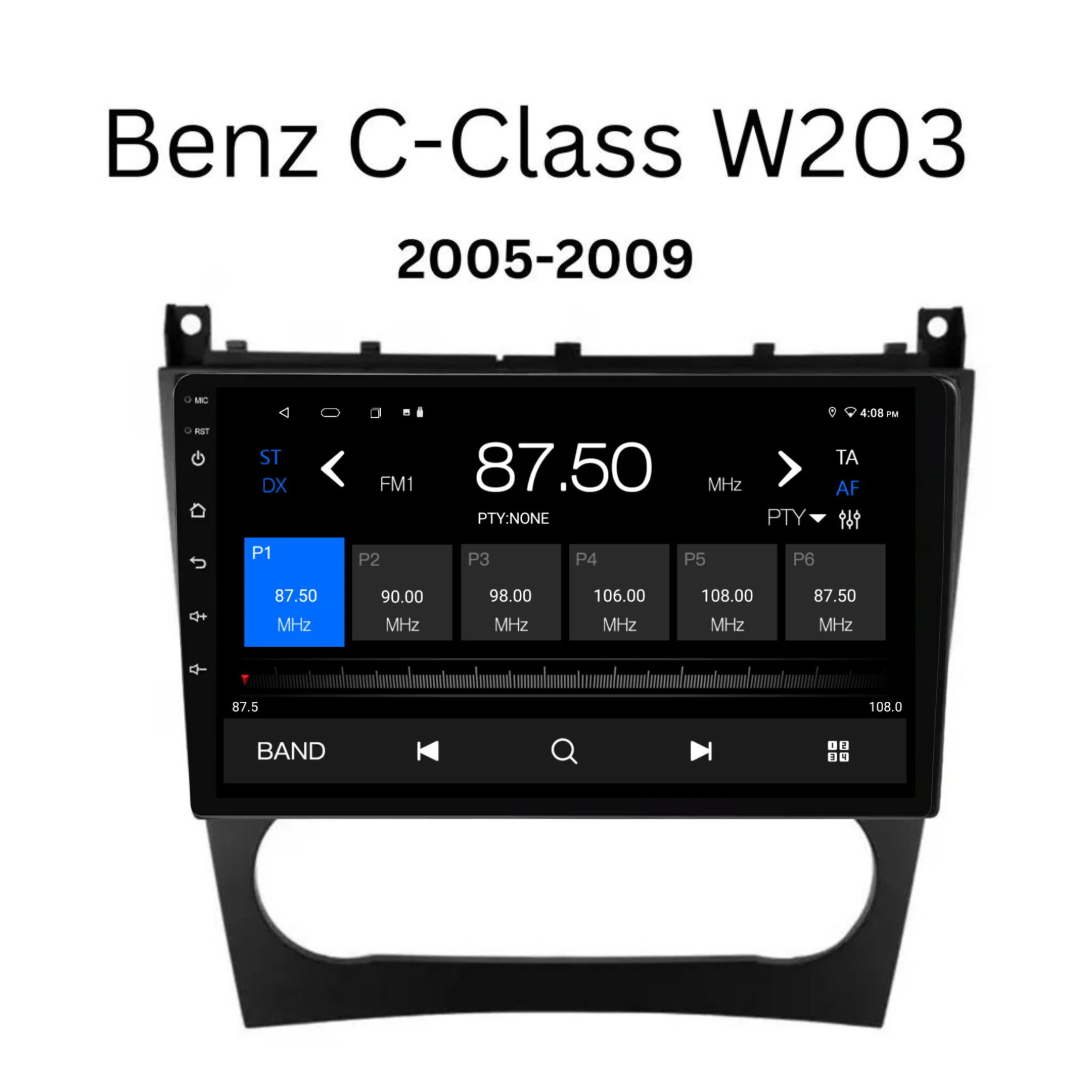 Mercedes Benz C-Class / W203 (2005-2009) Plug & Play Head Unit Upgrade Kit: Car Radio with Wireless & Wired Apple CarPlay & Android Auto - Image 5
