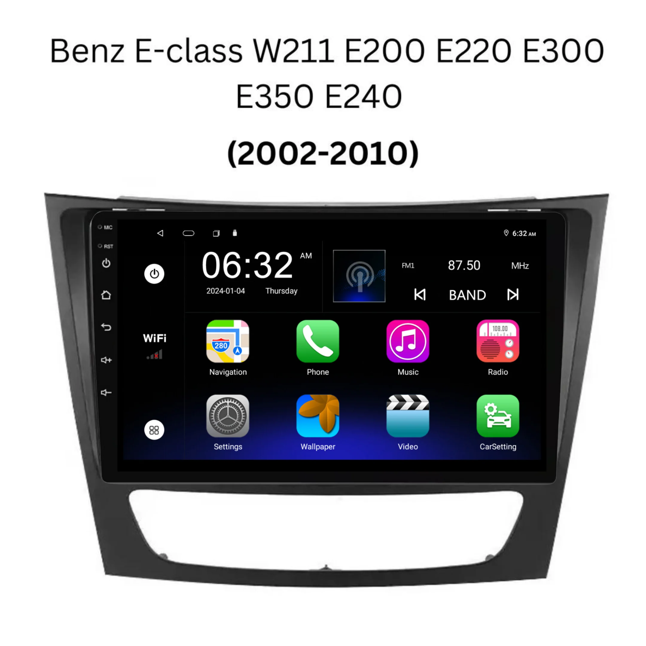 Mercedes Benz E-Class (2002-2010) Plug & Play Head Unit Upgrade Kit: Car Radio with Wireless & Wired Apple CarPlay & Android Auto - Image 6