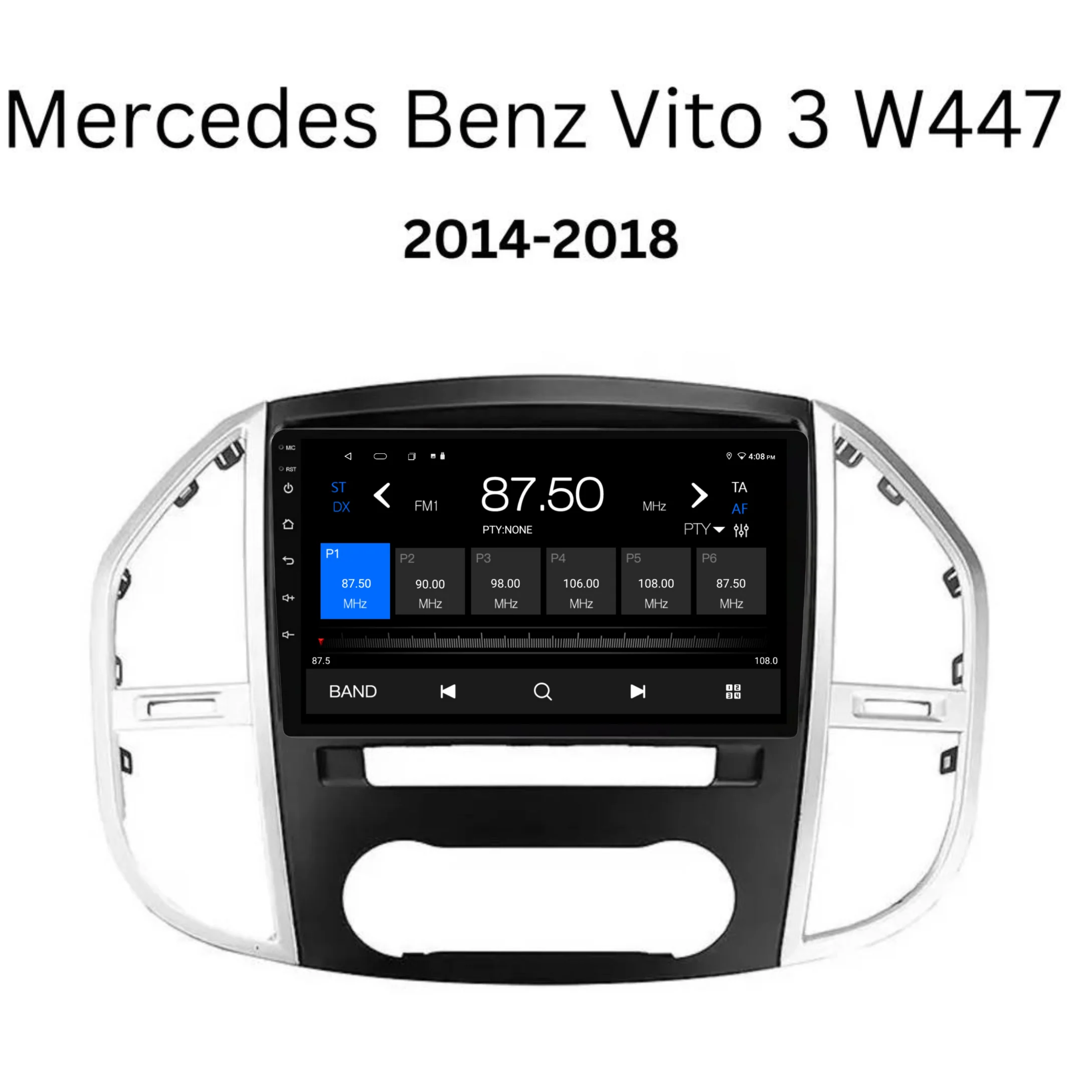 Mercedes Benz Vito/W447 (2014-2018) Plug & Play Head Unit Upgrade Kit: Car Radio with Wireless & Wired Apple CarPlay & Android Auto - Image 5
