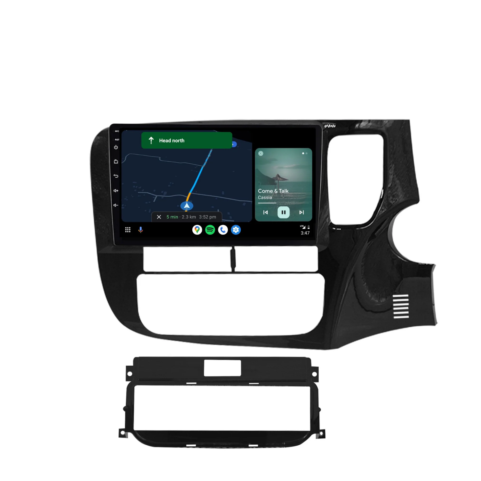 Mitsubishi Outlander (2012-2020) Plug & Play Head Unit Upgrade Kit: Car Radio with Wireless & Wired Apple CarPlay & Android Auto - Image 4