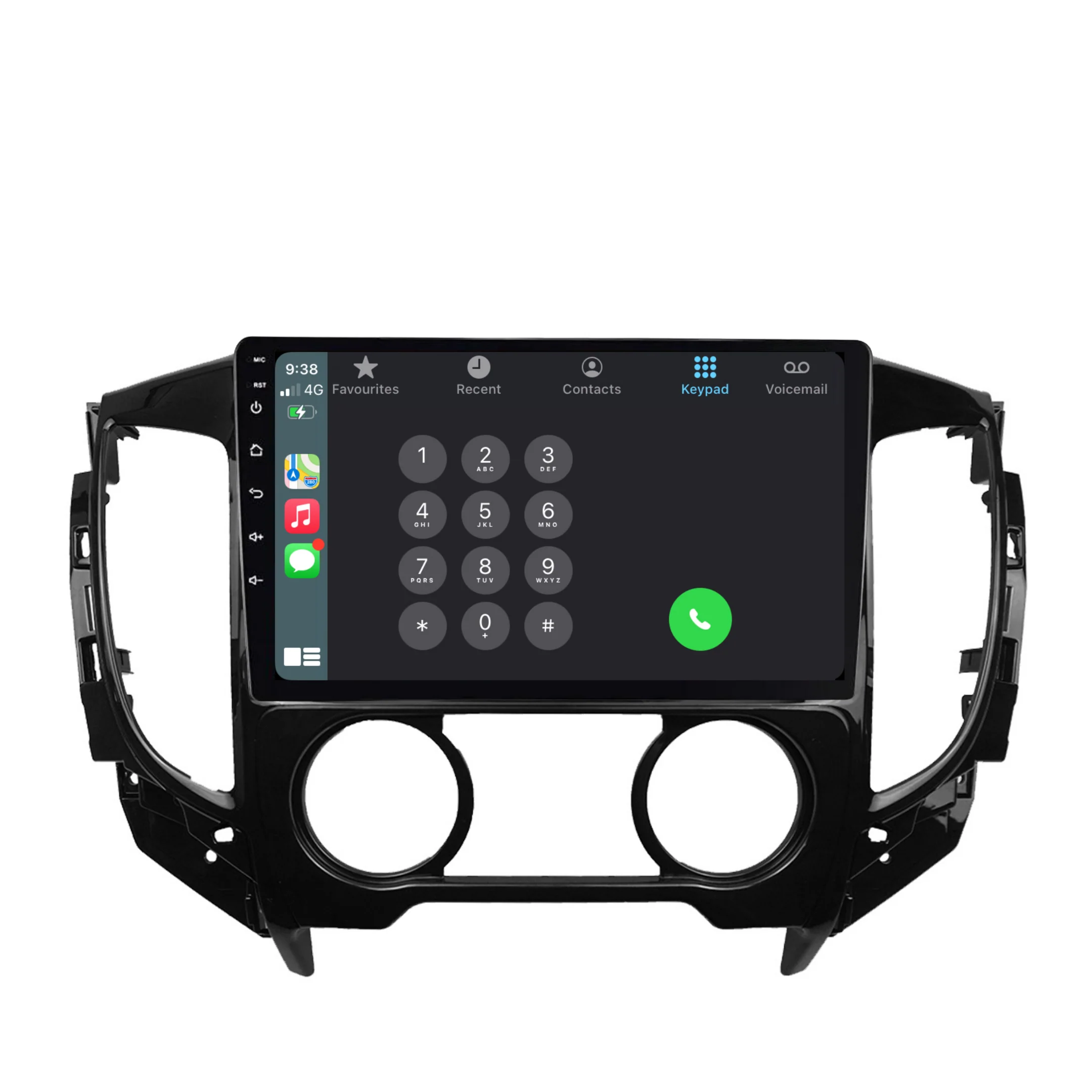 Mitsubishi Triton MANUAL AC (2015-2022) Plug & Play Head Unit Upgrade Kit: Car Radio with Wireless & Wired Apple CarPlay & Android Auto - Image 3