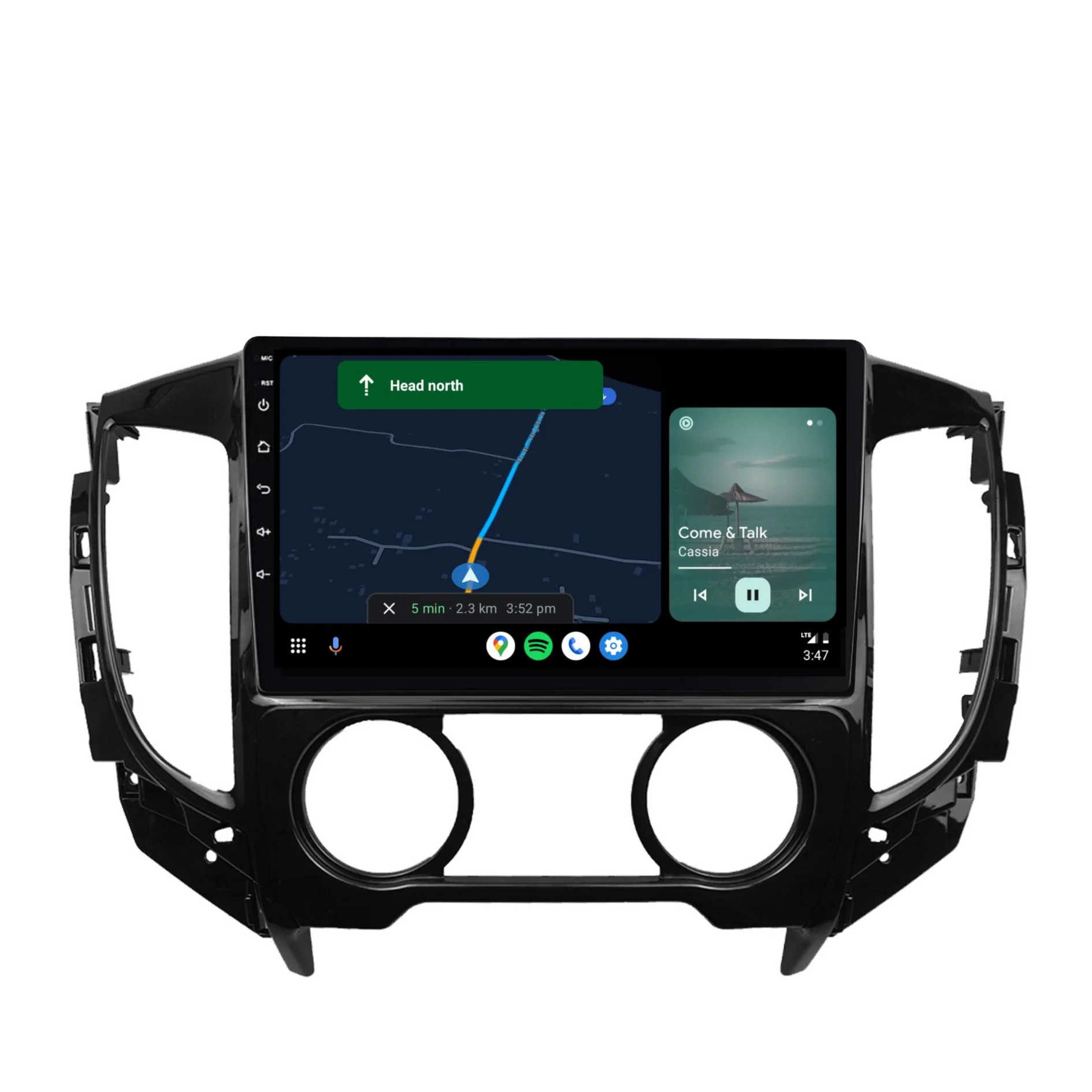 Mitsubishi Triton MANUAL AC (2015-2022) Plug & Play Head Unit Upgrade Kit: Car Radio with Wireless & Wired Apple CarPlay & Android Auto - Image 4