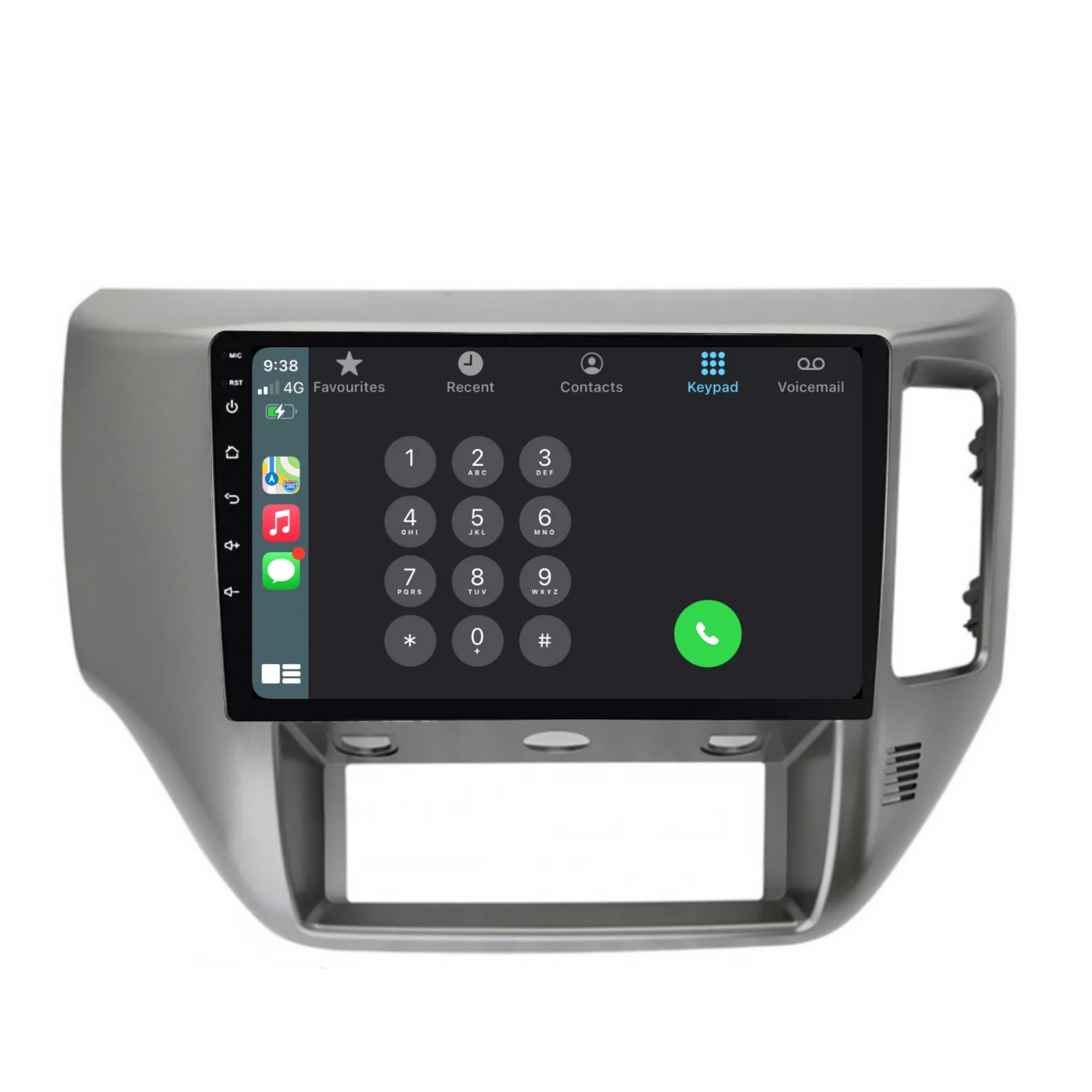 Nissan Patrol Gray (2004-2015) Plug & Play Head Unit Upgrade Kit: Car Radio with Wireless & Wired Apple CarPlay & Android Auto - Image 3