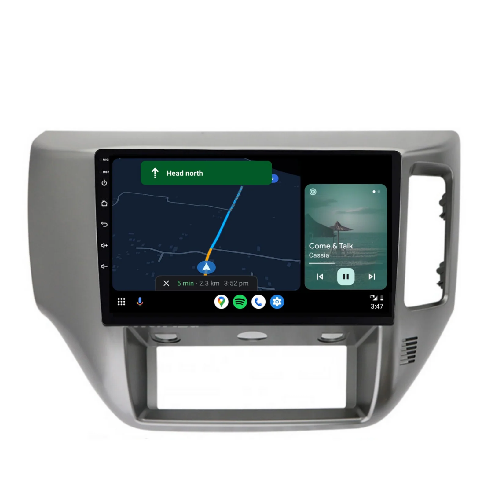 Nissan Patrol Gray (2004-2015) Plug & Play Head Unit Upgrade Kit: Car Radio with Wireless & Wired Apple CarPlay & Android Auto - Image 4