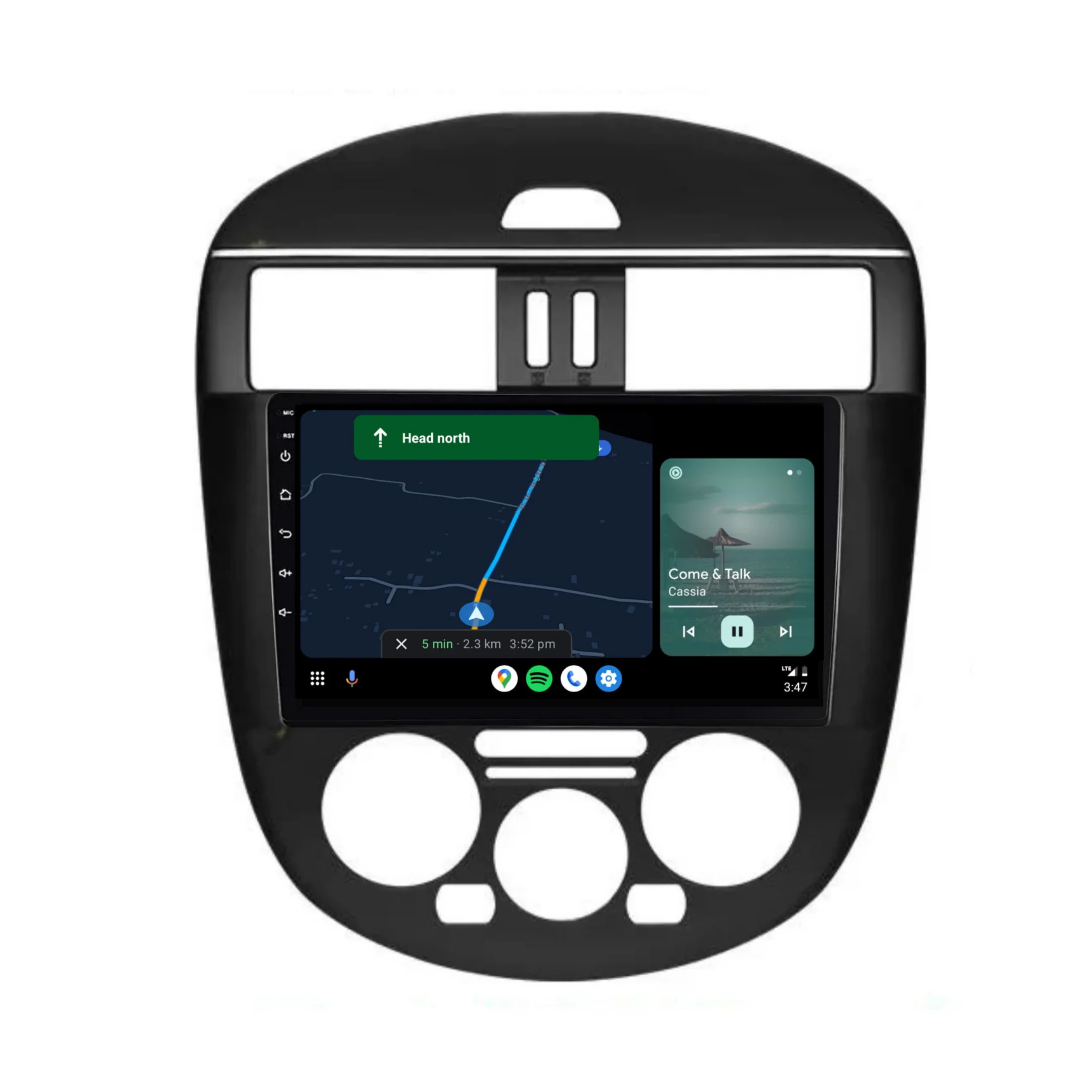 Nissan Tiida (2011-2015) Manual AC Plug & Play Head Unit Upgrade Kit: Car Radio with Wireless & Wired Apple CarPlay & Android Auto - Image 4