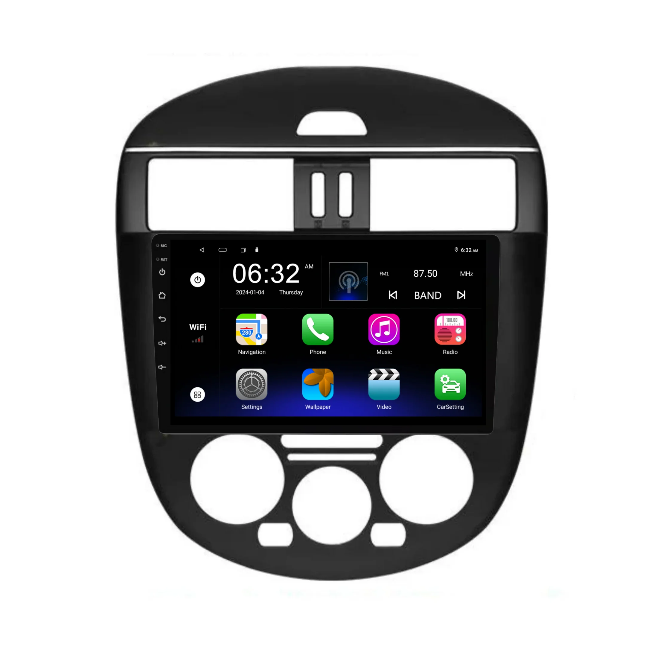 Nissan Tiida (2011-2015) Manual AC Plug & Play Head Unit Upgrade Kit: Car Radio with Wireless & Wired Apple CarPlay & Android Auto - Image 6