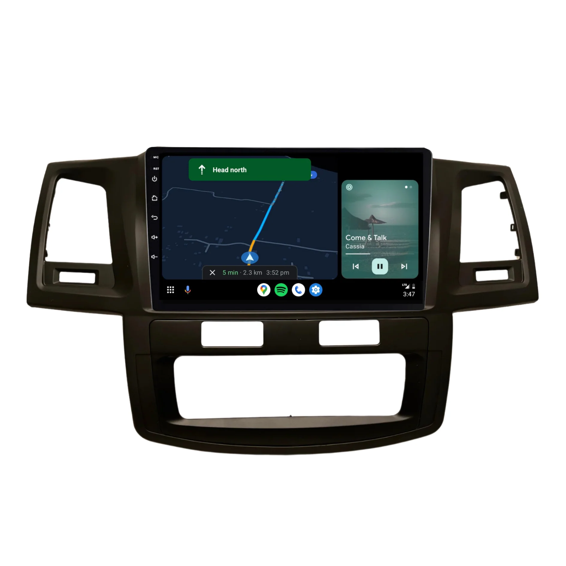 Toyota Hilux / N70 Auto AC - matte black (2008-2014) Plug & Play Head Unit Upgrade Kit: Car Radio with Wireless & Wired Apple CarPlay & Android Auto - Image 5