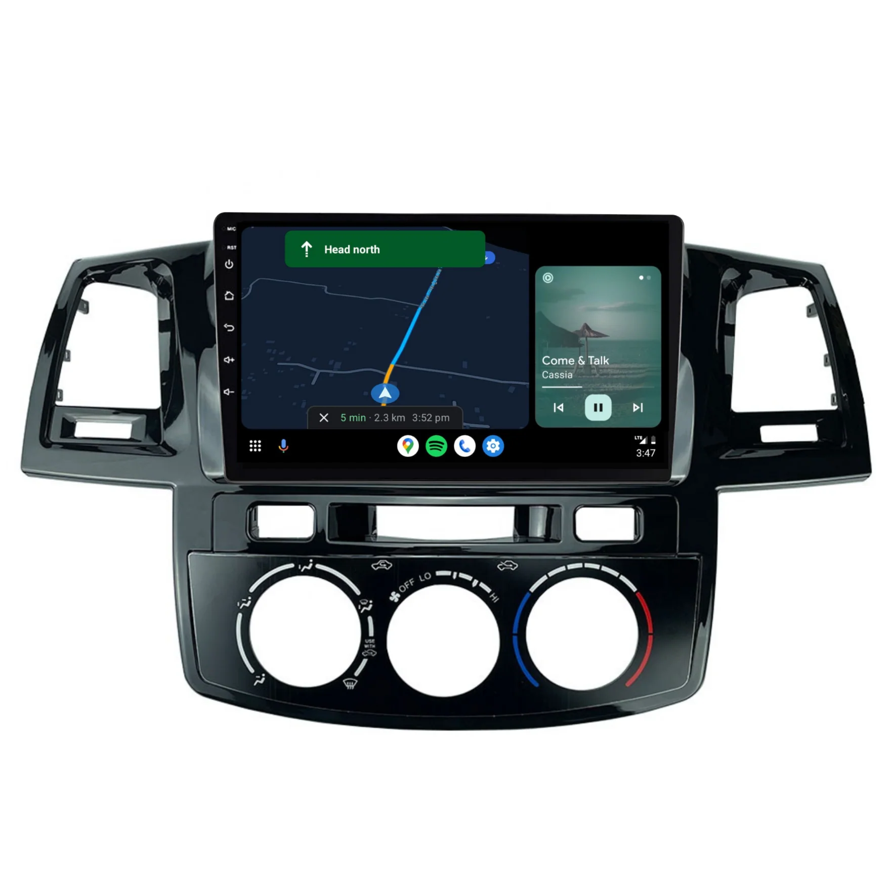 Toyota Hilux / N70 Manual AC (2005-2014) Plug & Play Head Unit Upgrade Kit: Car Radio with Wireless & Wired Apple CarPlay & Android Auto - Image 4