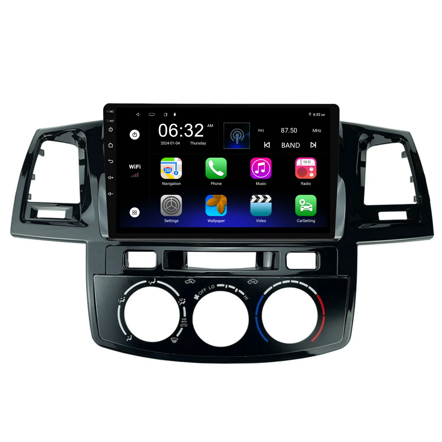 Toyota Hilux / N70 Manual AC (2005-2014) Plug & Play Head Unit Upgrade Kit: Car Radio with Wireless & Wired Apple CarPlay & Android Auto - Image 6