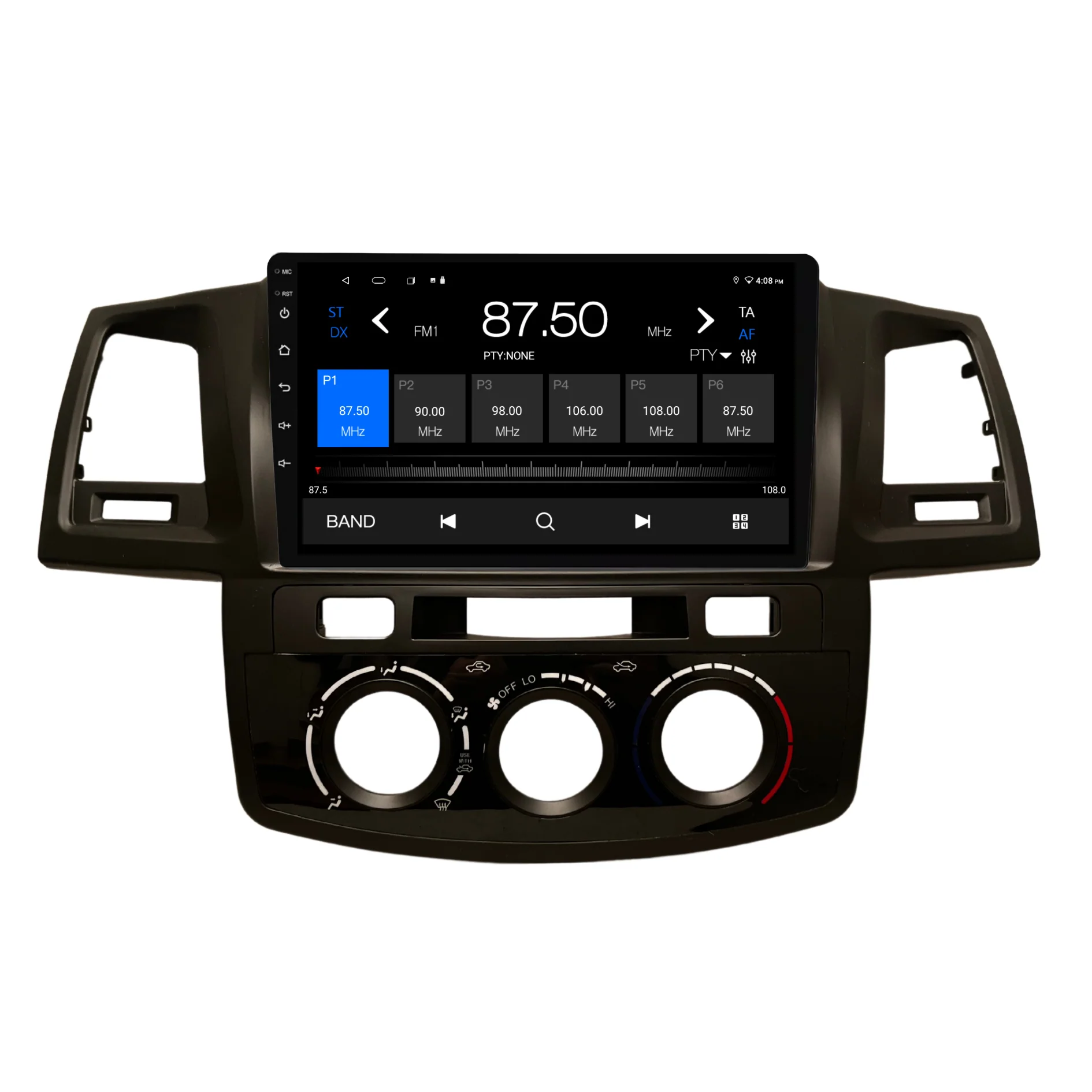 Toyota Hilux / N70 Manual AC - matte black (2005-2014) Plug & Play Head Unit Upgrade Kit: Car Radio with Wireless & Wired Apple CarPlay & Android Auto - Image 5
