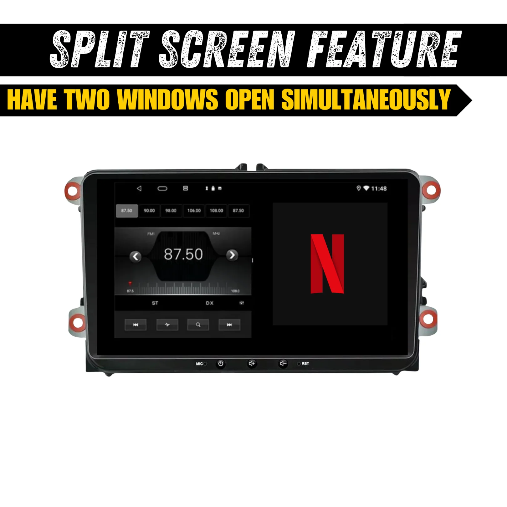 Volkswagen Universal Head Unit (Plug & Play) - Wireless CarPlay / Android Auto Car Radio Upgrade Kit - Image 5