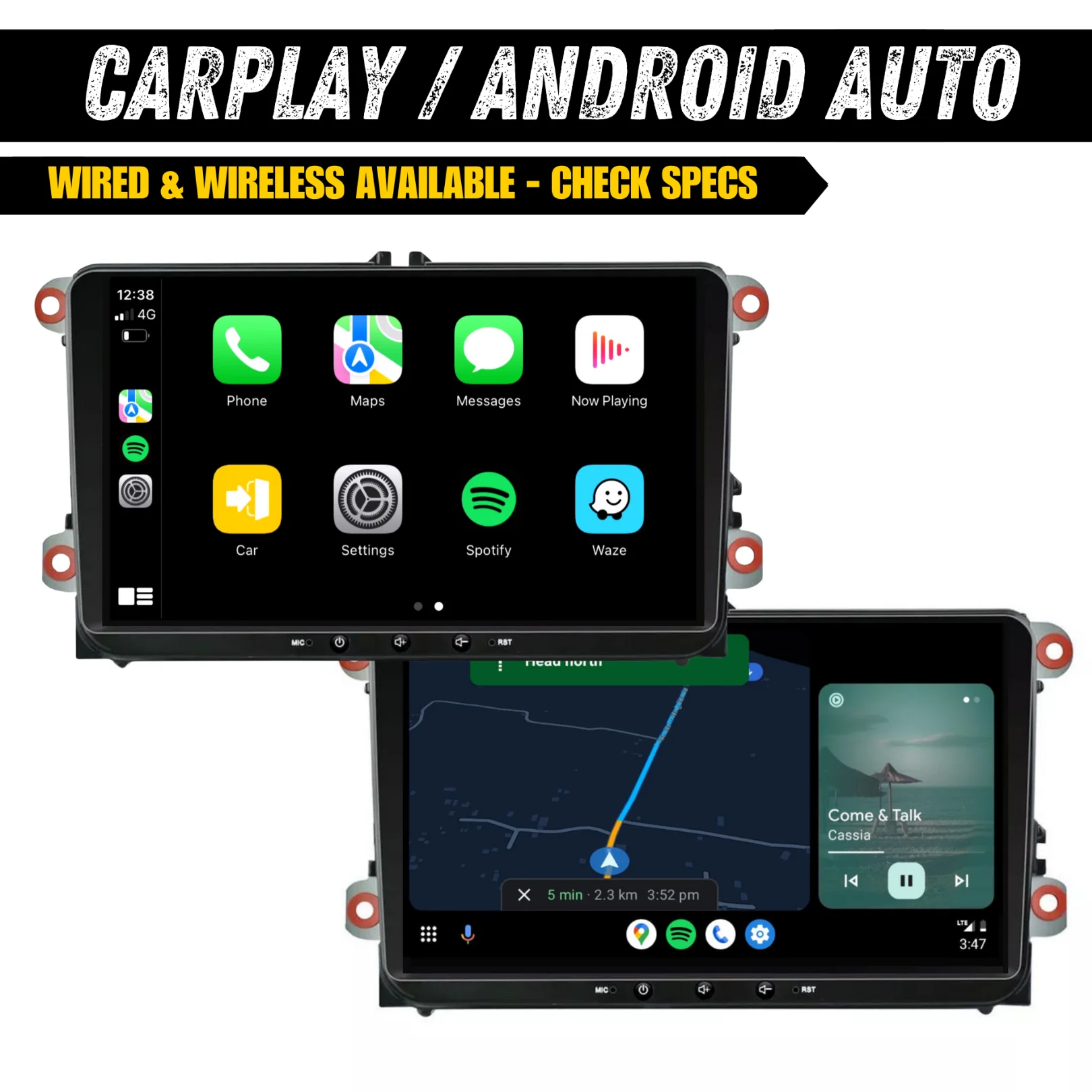 Volkswagen Universal Head Unit (Plug & Play) - Wireless CarPlay / Android Auto Car Radio Upgrade Kit - Image 7